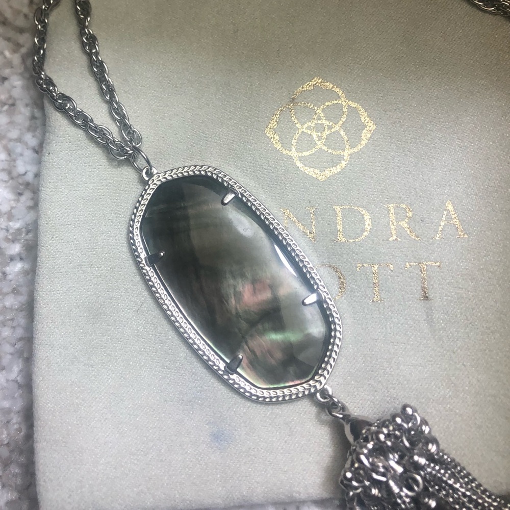 Kendra Scott Brown Pearl Rayne Long Necklace